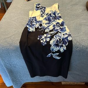 Maeve fitted dress blue floral